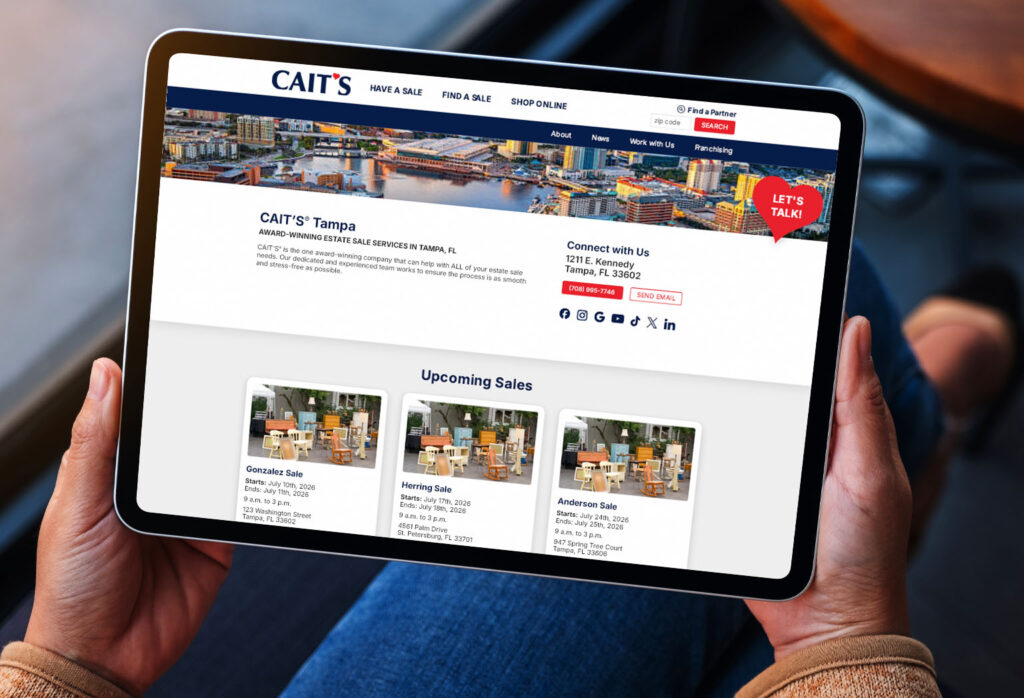 CAIT'S Estate Sale Franchisee microsite